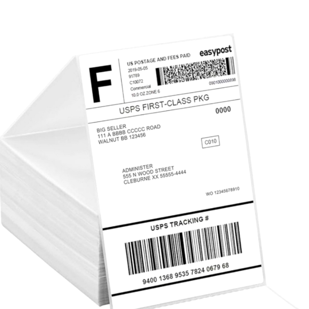 1,000 4" x 6" Direct Thermal Labels - Labels/Roll - 1 Roll/Case